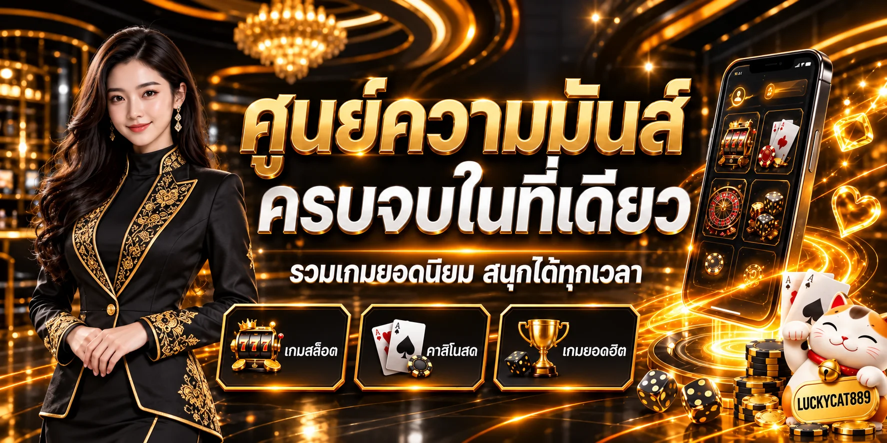 สล็อตออนไลน์ LUCKYCAT889 ครบจบในที่เดียว
